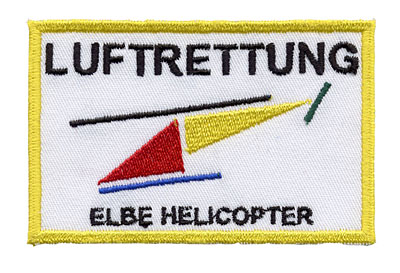 Diente als Grundlage des neuen Patches: Das Logo der Elbe-Helicopter