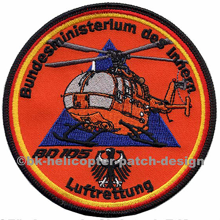 Bell206 SELTEN! Aufnäher RTH/ITH Patch HSD Luftrettung Blue Helicopter