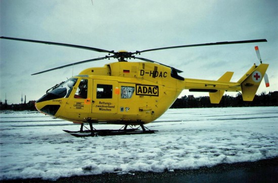 Die &ldquo;AlphaCharlie&ldquo; war 1984 die erste BK 117 in der Flotte der damals noch jungen ADAC-Luftrettung GmbH