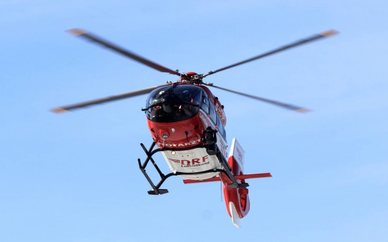 Die neue H 145 im Flug. Die DRF Luftrettung setzt im Jahr 2015 als erste Organisation weltweit diesen Hubschraubertyp ein