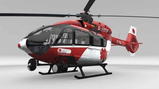 So könnte der neue Helikopter für Rickenbach aussehen (allerdings ohne chinesische Hoheitszeichen und englische Beschriftung), ginge es nach dem Willen der Björn Steiger Stiftung