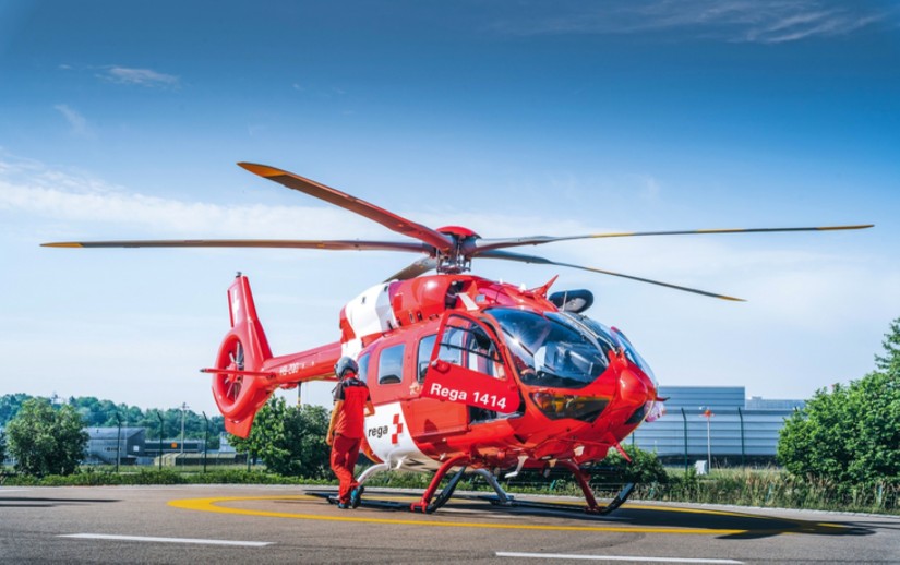 Die Rega wird in Genf einen neuen Helikopter vom Typ Airbus H145 mit fünf Rotorblättern stationieren