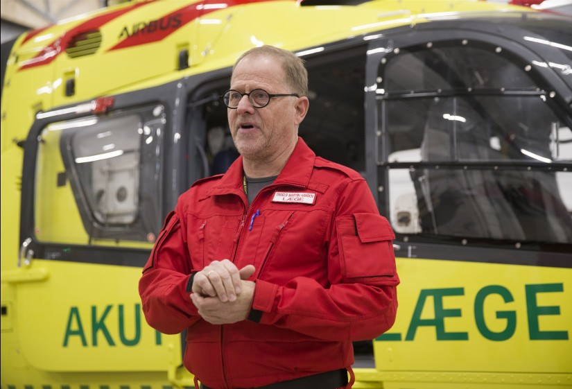 Troels Martin Hansen, der leitende Chefarzt, ist Presse-Ansprechpartner bei der Neuausschreibung des Flugbetriebs der dänischen Rettungshubschrauber
