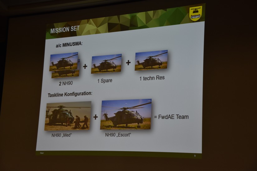 ..., der Einsatz des NH90 TTH als Medevac- bzw. FwdAE-Hubschrauber bei Auslandseinsätzen der Bundeswehr (hier bei der inzwischen beendeten UN-Mission im afrikanischen Bürgerkriegsland Mali), ...
