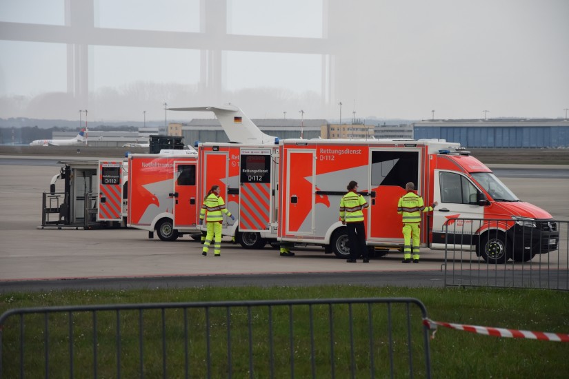 Am 12. März fand am Flughafen Köln/Bonn eine Vorführung einer medizinischen Evakuierung nach dem Kleeblatt-Konzept statt