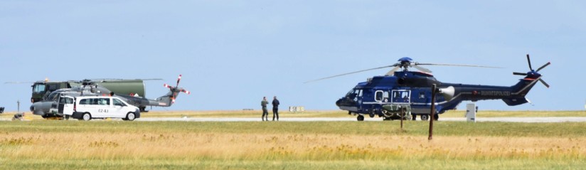 Die Bundespolizei stellt zurzeit den SAR-Dienst über Nord- und Ostsee mit einer seeflugtauglichen &ldquo;Super Puma&ldquo; sicher