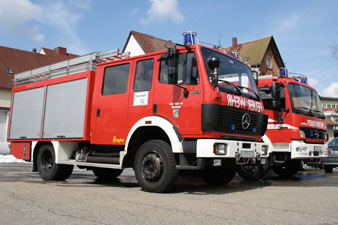 Ein deutsches Feuerwehrfahrzeug