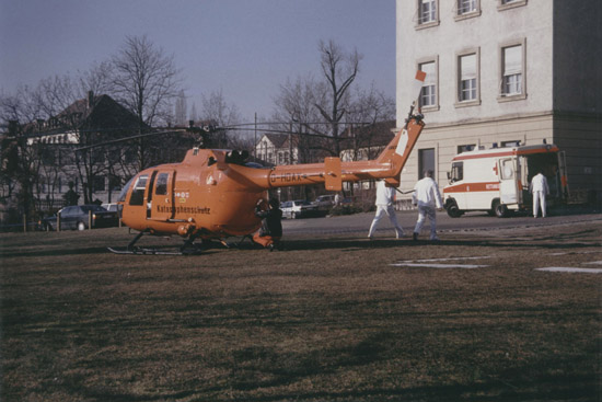 Einsatz: Der Katastrophenschutz zeigte in der Vergangenheit in Ochsenfurt Flagge für die Luftrettung, hier mit der BO 105 D-HDAX