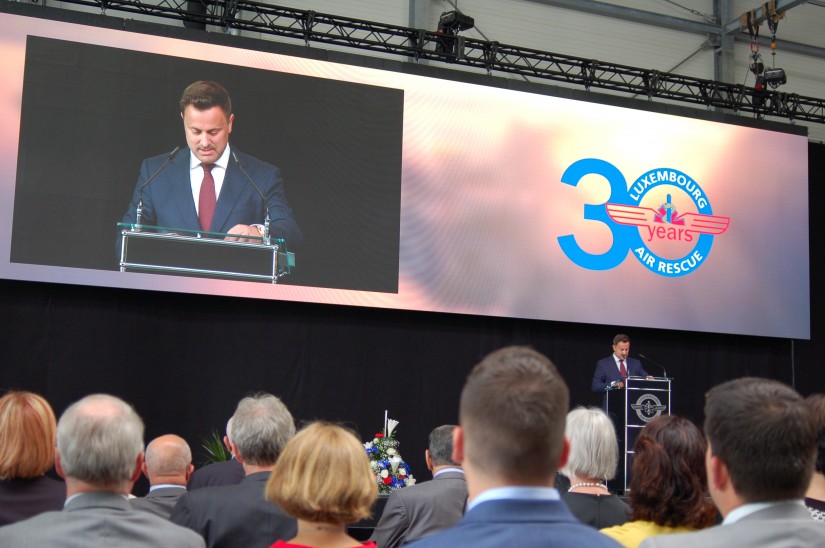 Den Reigen der Festredner und Grußwortsprecher eröffnete Luxemburgs Ministerpräsident Xavier Bettel